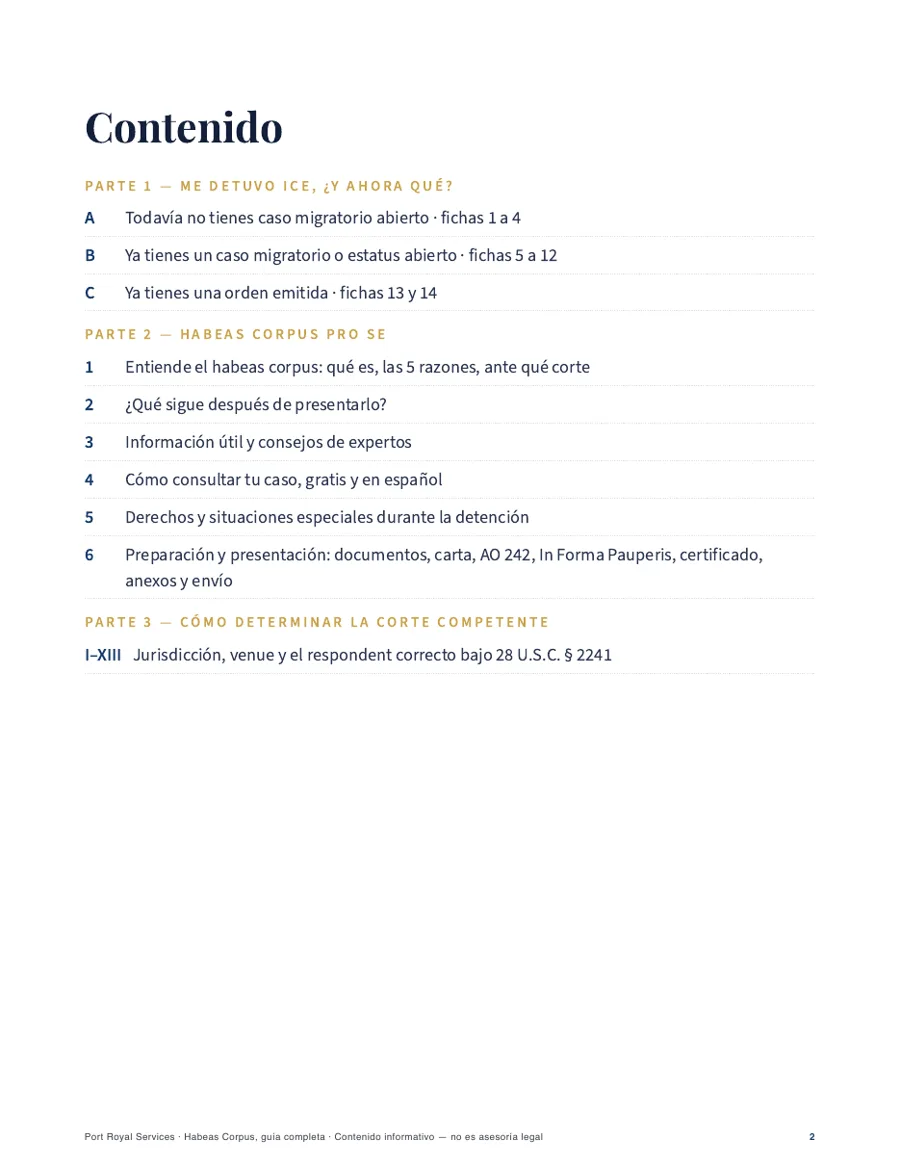 Contenido real de la guía